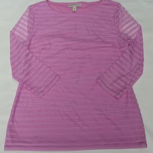 DANA BUCHMAN * Purple Top with 3/4 length sleeve